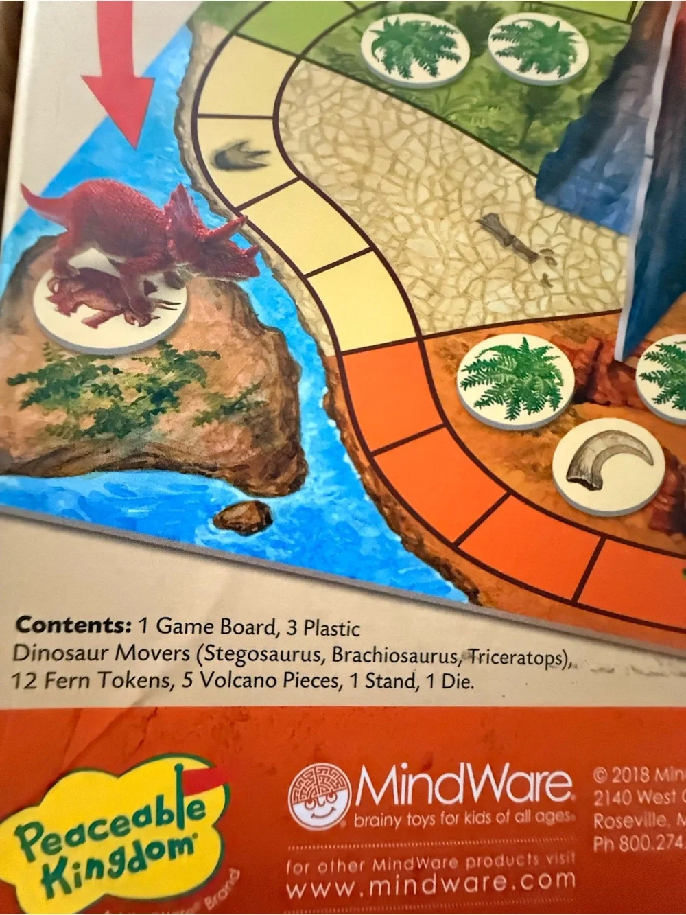 Peaceable Kingdom Dinosaur Escape Board Game Ages 4+